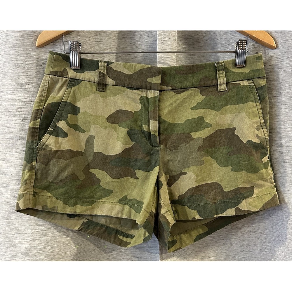 J. Crew Women's Camo Cargo Shorts - Green/Tan/Brown